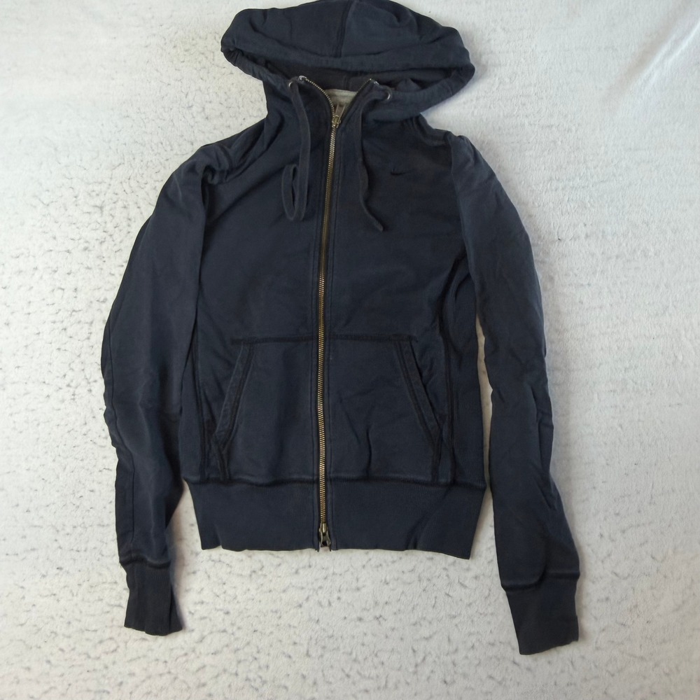 Nike Full Zip Hoodie Medium (8-10) Black Athletic Dept Long Sleeve
